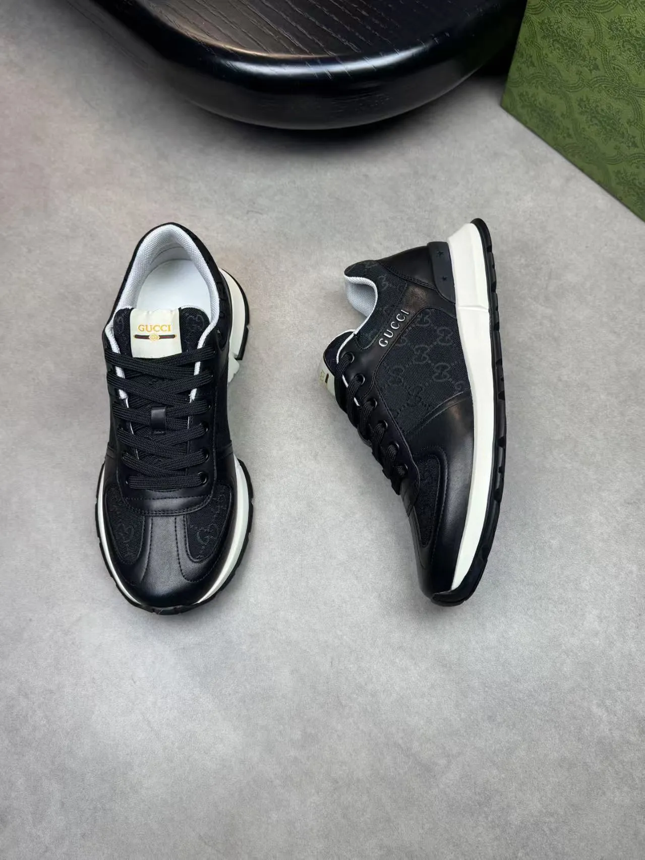 Factory price: 460💰Gucci new men's shoes GUCCI [Lightning] latest shoes are shipped. Original quality, fashionable, made of special materials, sheepskin lining, brand new packaging. The foot feels super comfortable and the workmanship is impeccable. Size: 38-45, Dingyi 45